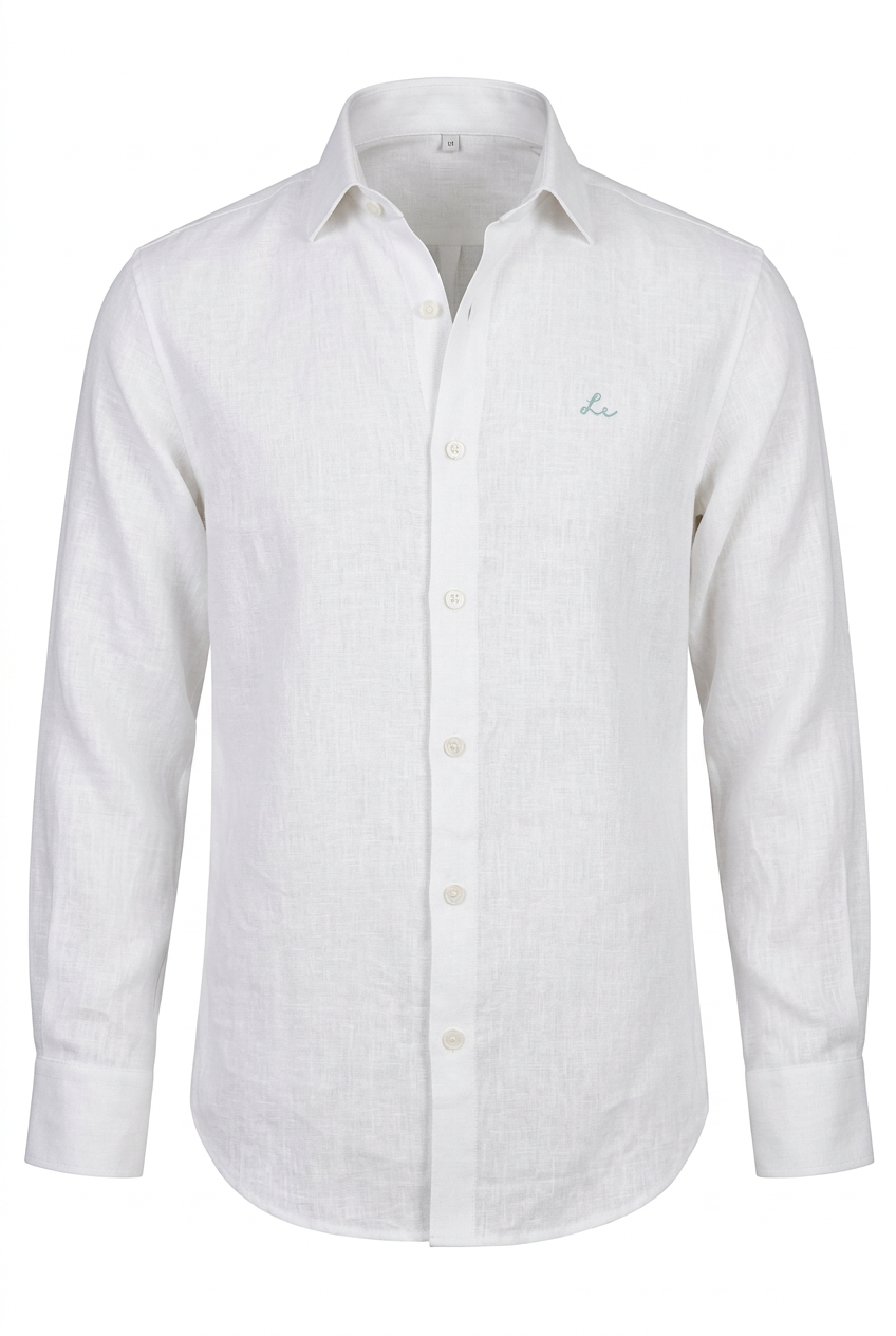 French White Linen Shirt