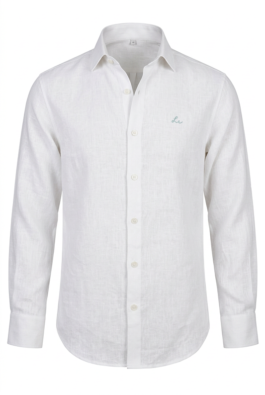 French White Linen Shirt