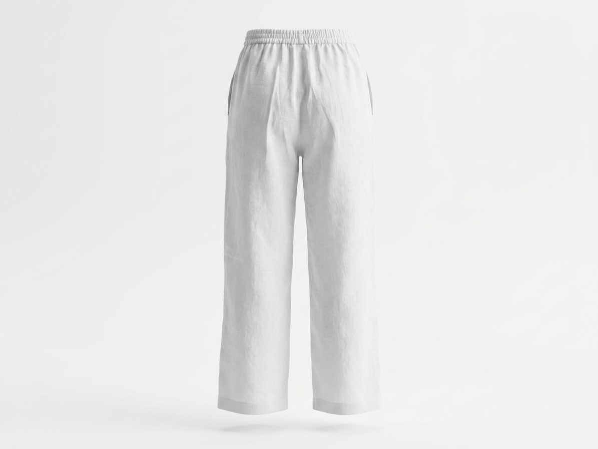 French White Linen Trousers